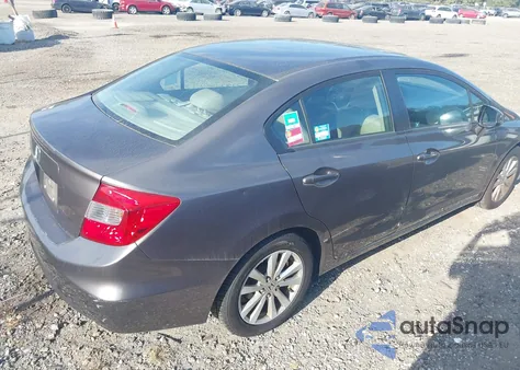 2012 Honda Civic Ex-L from USA, damaged, VIN 19XFB2F92CE312595